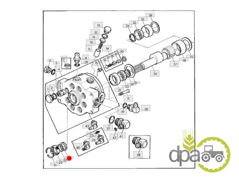 Oring ax pompa hidraulica john deere R27147