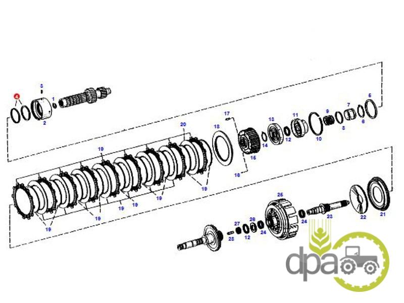 Oring carcasa ambreiaj transmisie Fendt 0501312243