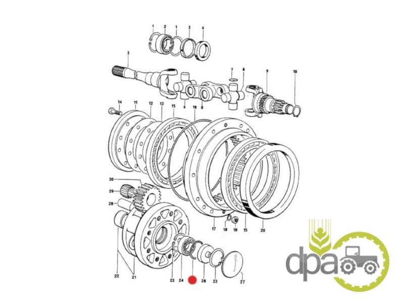 Oring carcasa reductor fata Same 000136780