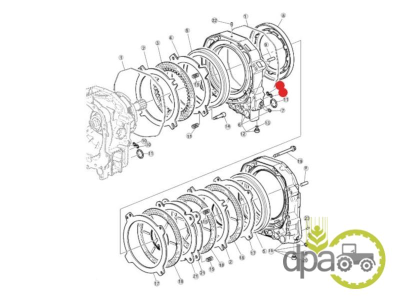 Oring carcasa transmisie john deere R158521