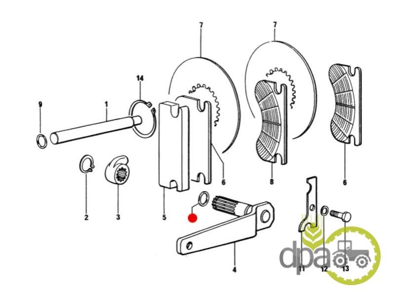 Oring levier frana de mana Hurlimann 2.1530.043.0