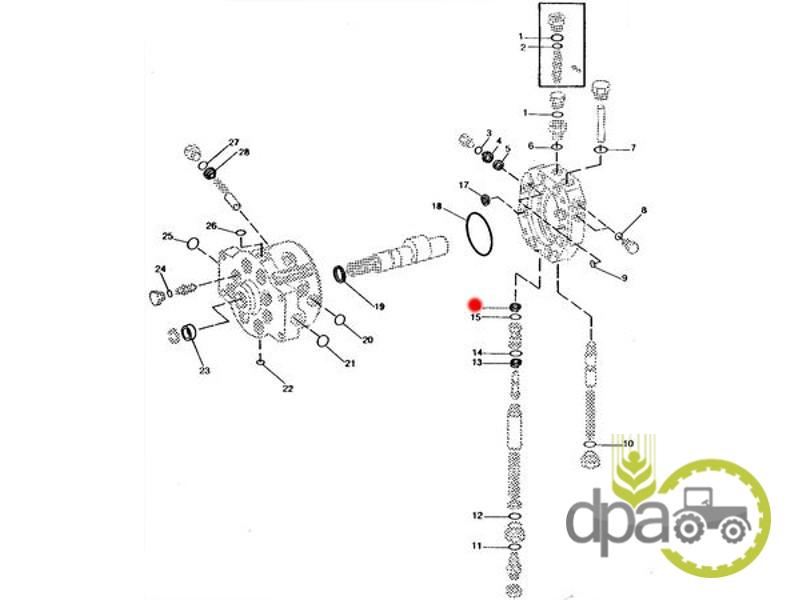 Oring supapa pompa hidraulica John Deere R75938
