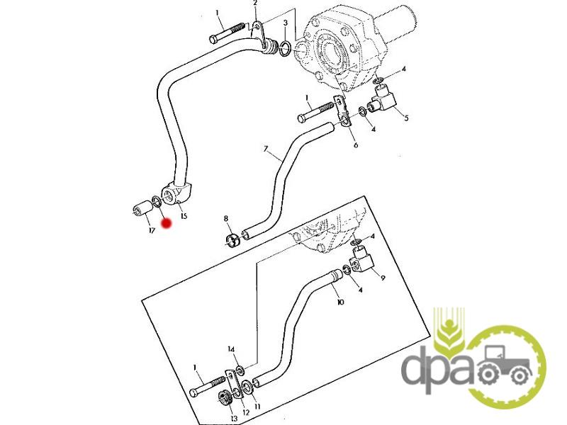 Oring teava ulei transmisie John Deere L33374