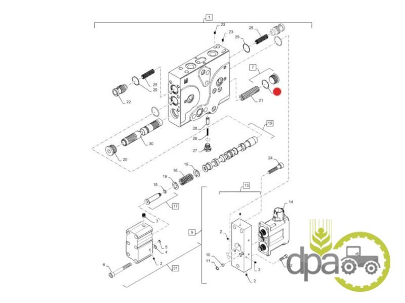 Oring valva hidraulica Case IH 70692092