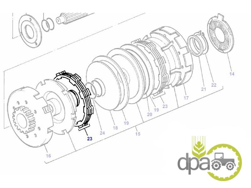 Pachet discuri frictiune Massey Ferguson 3761845M91