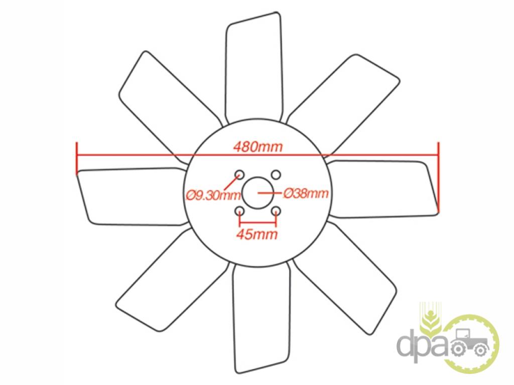 Paleti ventilator John Deere AR26382