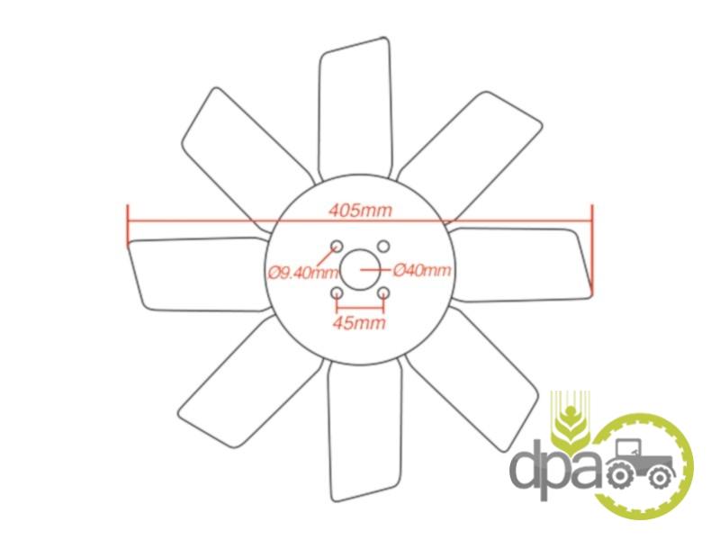 Paleti ventilator plastic john deere AT26373