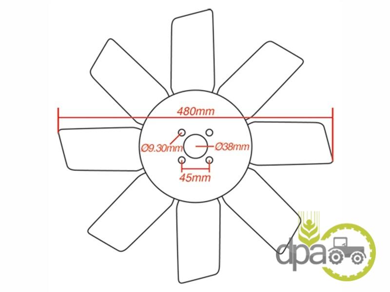 Paleti ventilator John Deere RE41269