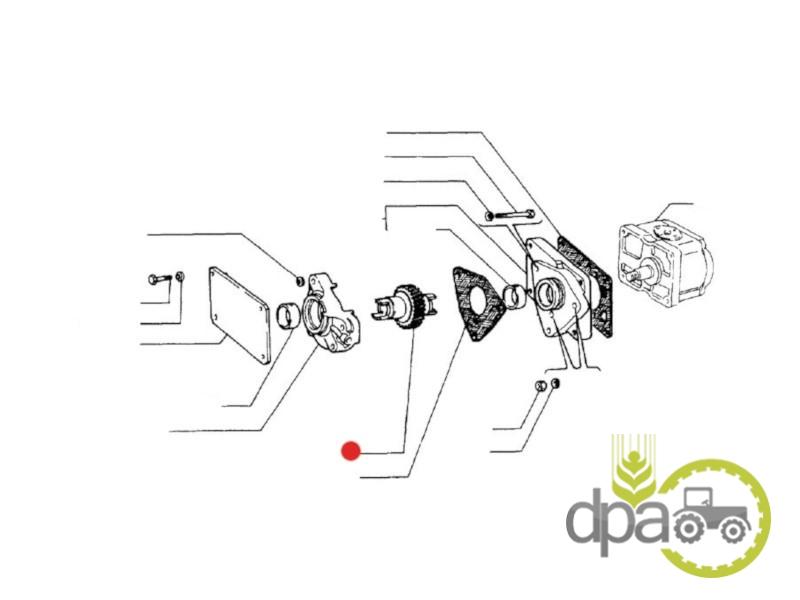 Pinion angrenare pompa hidraulica Ford 4786513