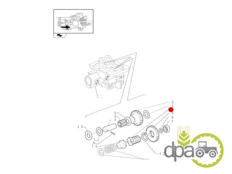 Pinion cuplare transmisie Case IH 47130409