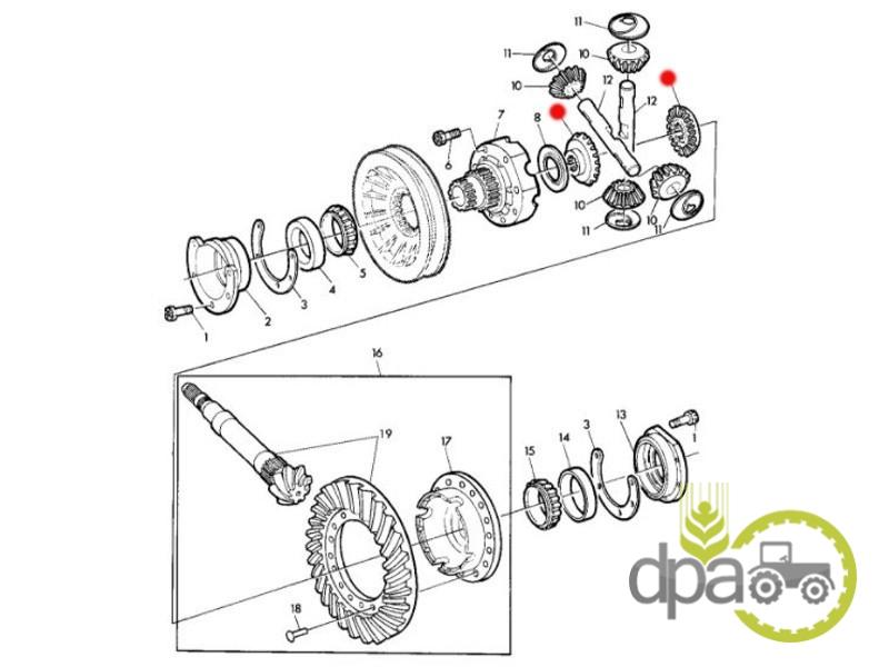 Pinion diferential spate Case IH L158220