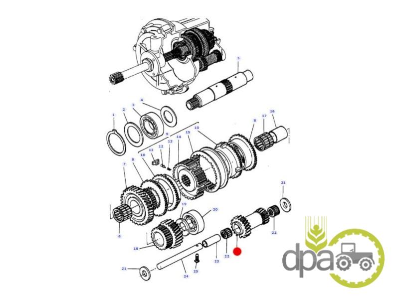 Pinion inversor z18/13 Massey Ferguson 3385992M1