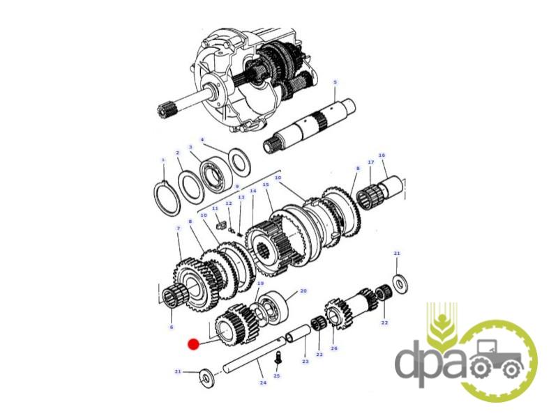Pinion inversor z26 Massey Ferguson 3385859M2