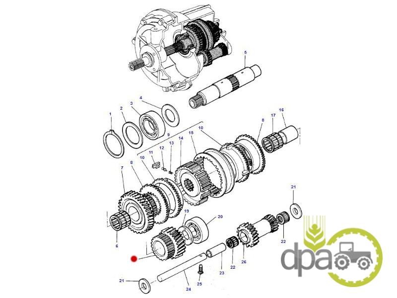 Pinion inversor z26 Massey Ferguson 3791734M1