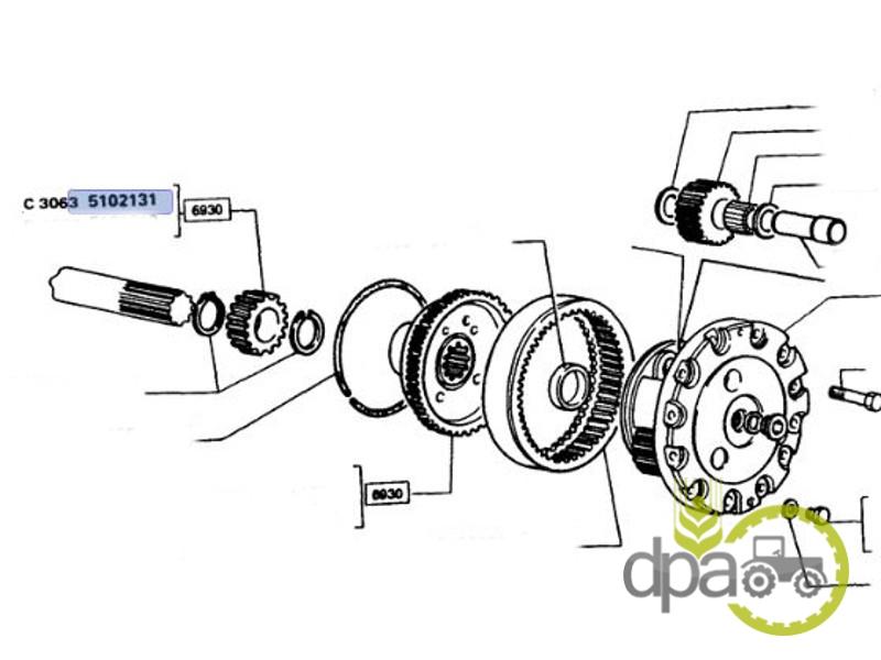 Pinion planetar fata Fiat 5102131