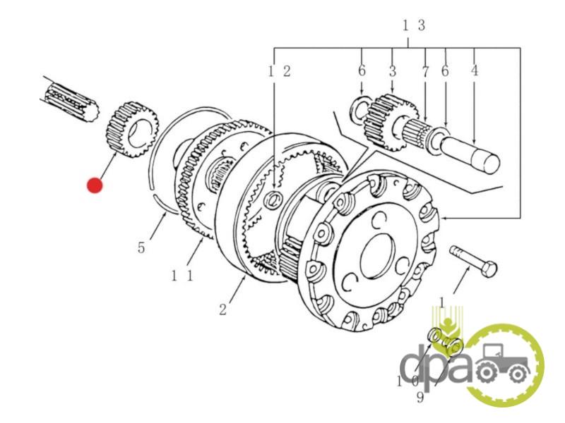 Pinion planetar fata Fiat 5116664
