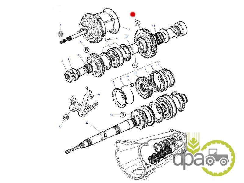 Pinion transmisie Massey Ferguson 3583038M00