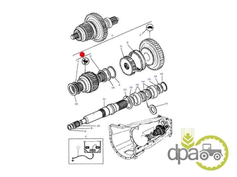 Pinion transmisie z26 Massey Ferguson 3581114M92