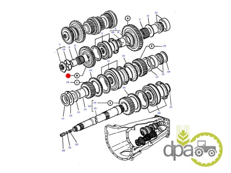 Pinion transmisie z28 Massey Ferguson 3385876M3