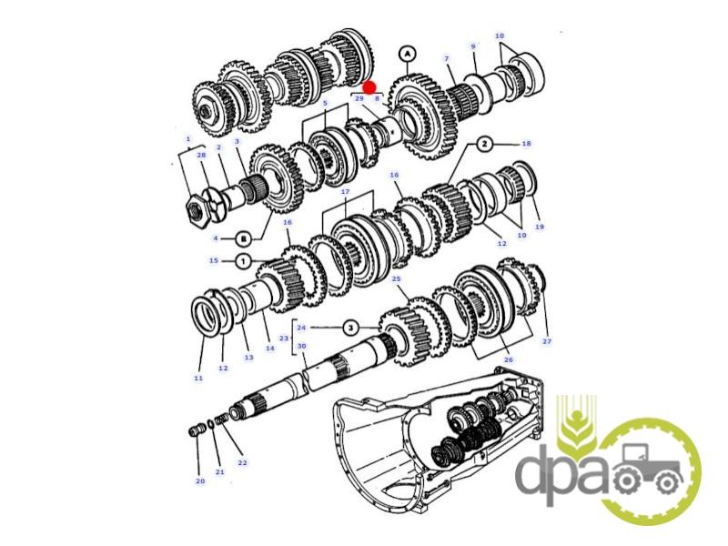 Pinion transmisie z38 Massey Ferguson 3582985M2