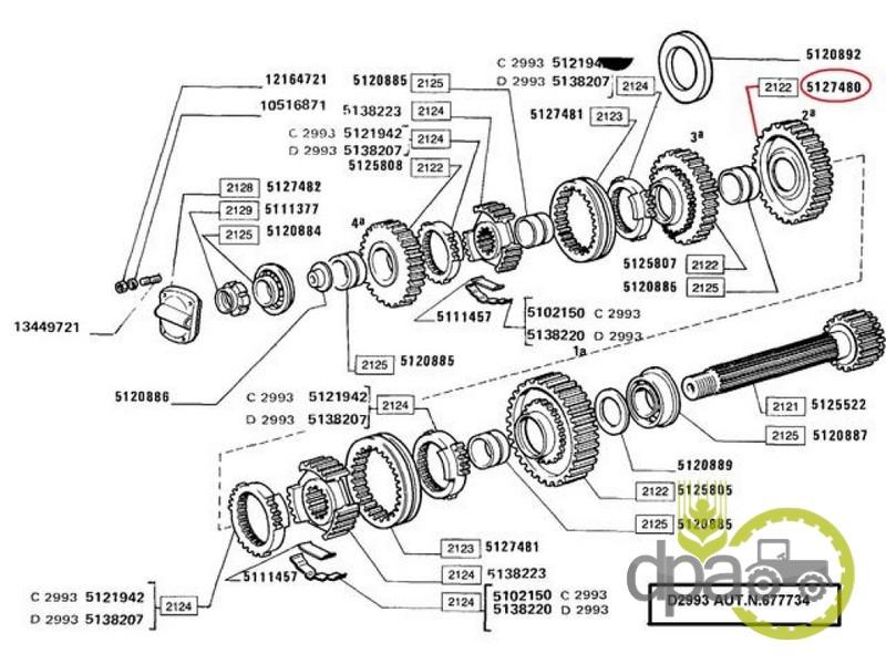 Pinion viteza 2 z44 Fiat 5127480
