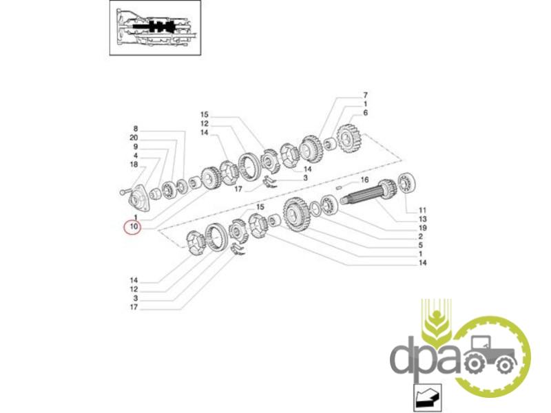 Pinion viteza 4 z33/42 New Holland 5118919