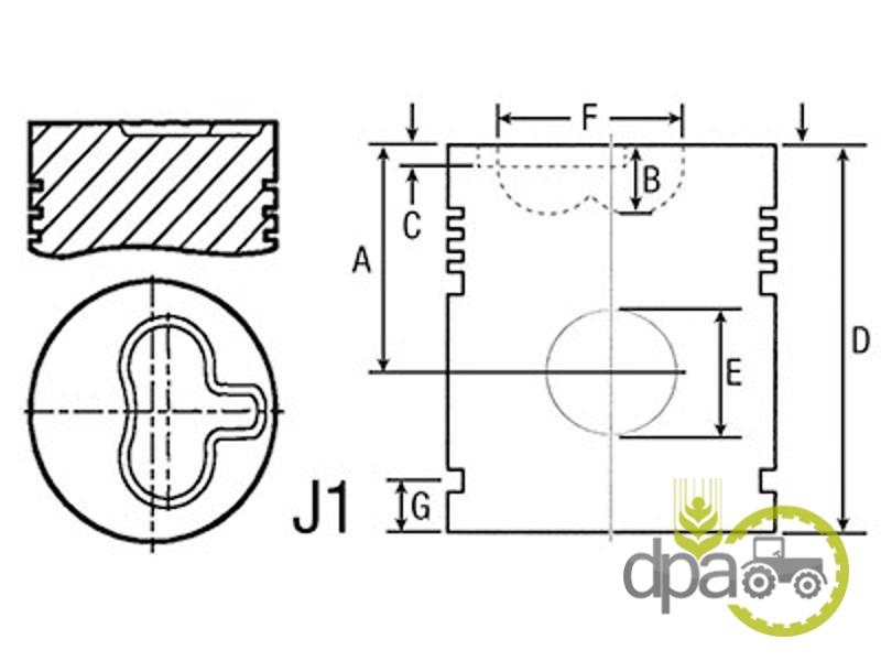 Piston motor Fiat 572914
