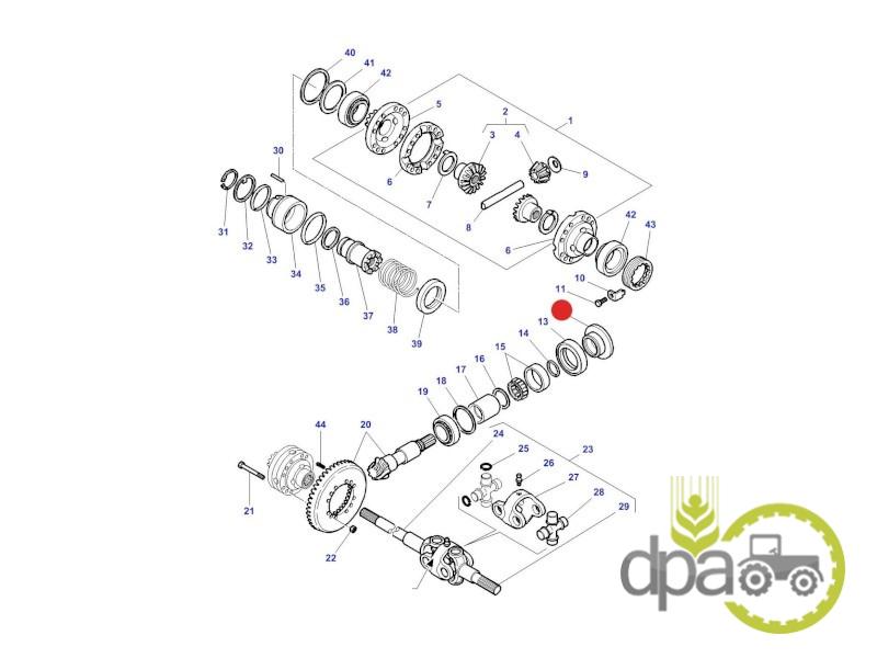 Piulita grup conic fata Massey Ferguson 3764502M1