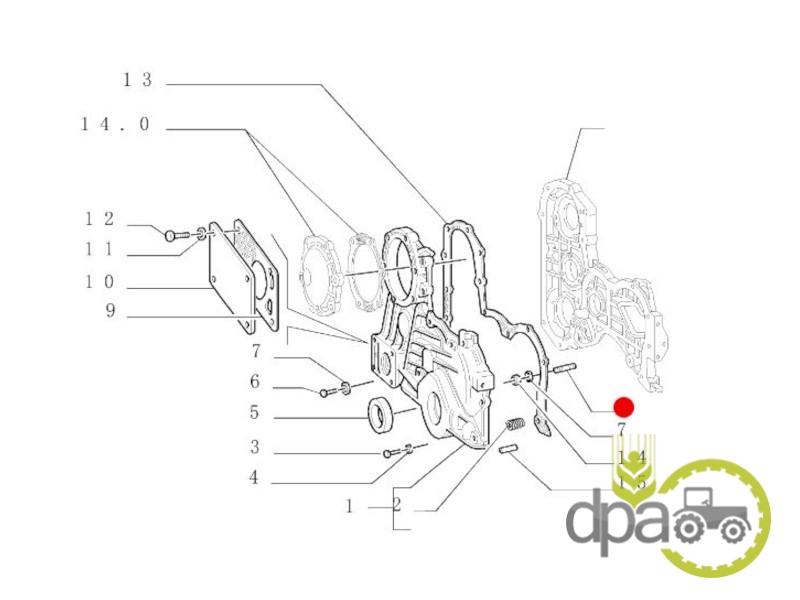 Prezon capac distributie New Holland 4600631