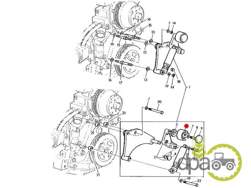 Rola intinzatoare curea John Deere 7711132278