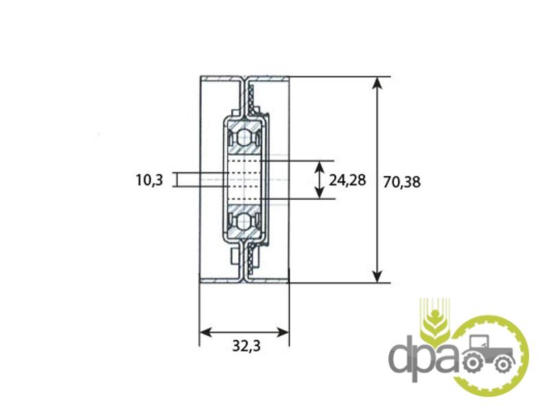 Rola intinzatoare curea John Deere AL77334
