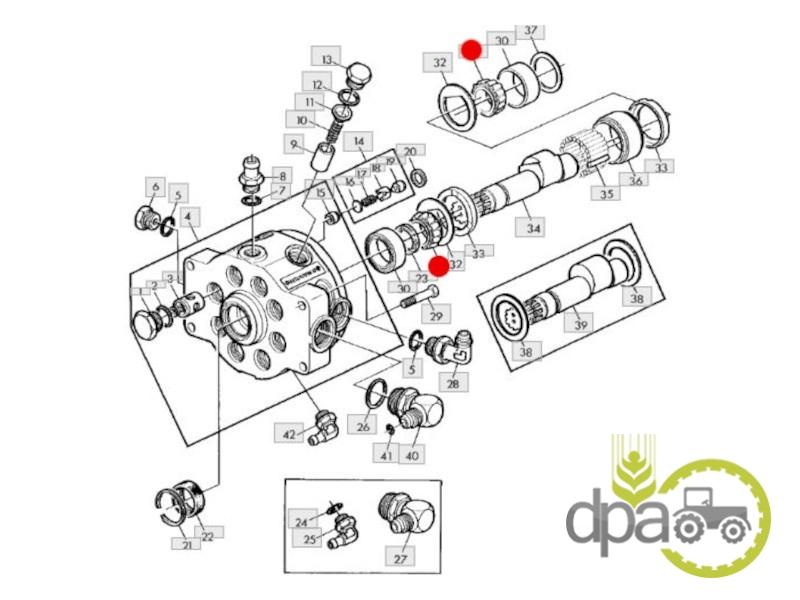 Rulment ax pompa hidraulica john deere JD8931