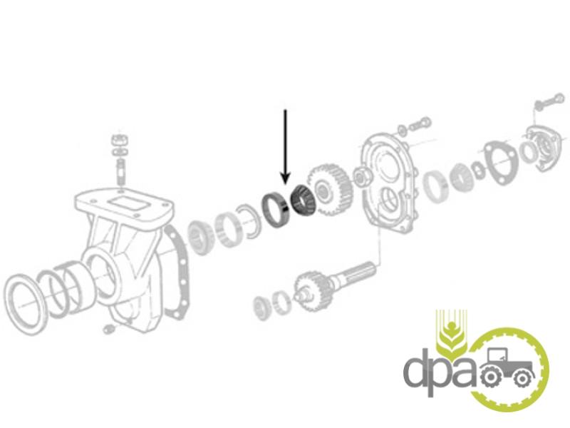 Rulment pinion grup conic fata Massey Ferguson 185778M1