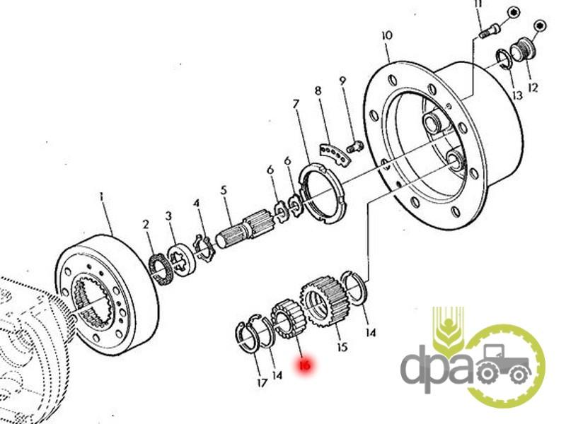Rulment pinion satelit fata john deere AL39377