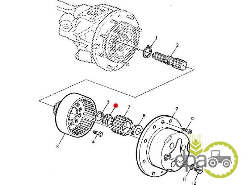 Rulment pinion satelit fata john deere AL79904