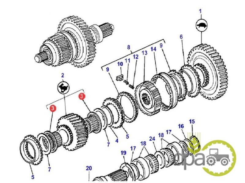 Rulment transmisie Massey Ferguson 3382217M2