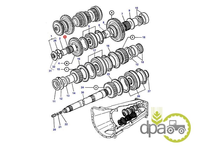 Rulment transmisie Massey Ferguson 3385883M1