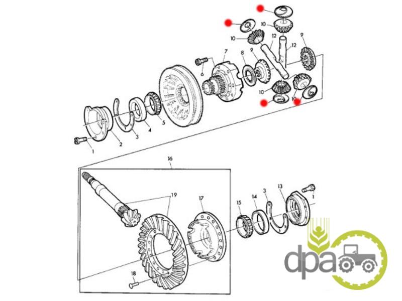 Saiba pinion satelit diferential spate john deere L31793