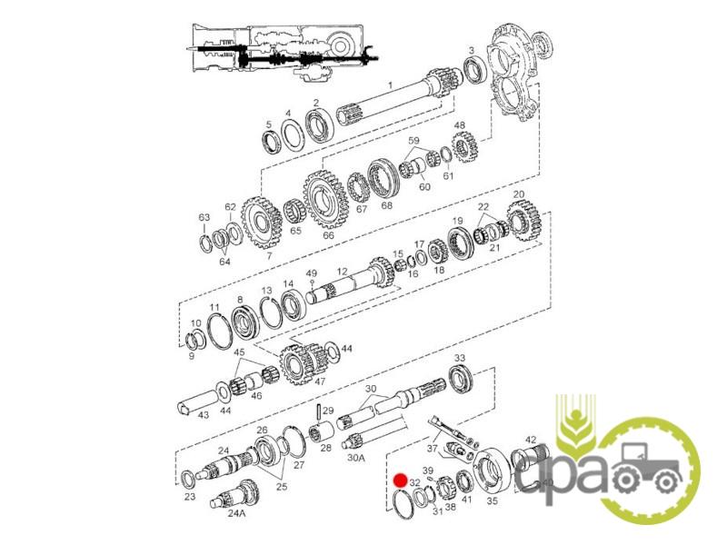 Segment priza putere Case IH 934593R1