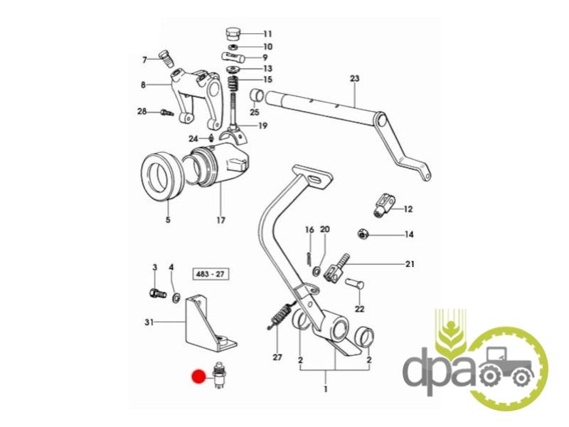 Senzor pedala ambreiaj Deutz 27659021001