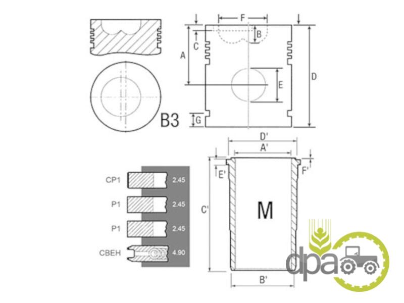 Set motor Steyr 140800030709