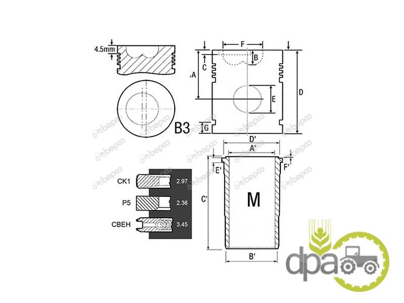 Set motor Case IH 32118461R95