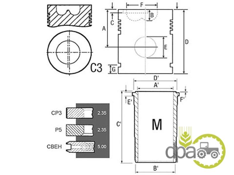 Set motor John Deere AR71591