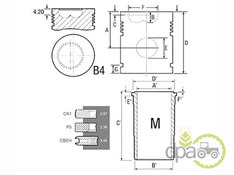 Set motor John Deere RE47862