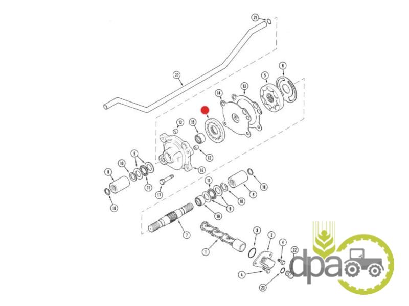 Set pinioane pompa ulei transmisie Case IH A188035