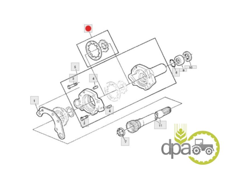 Set pinioane pompa ulei transmisie John Deere AL119948