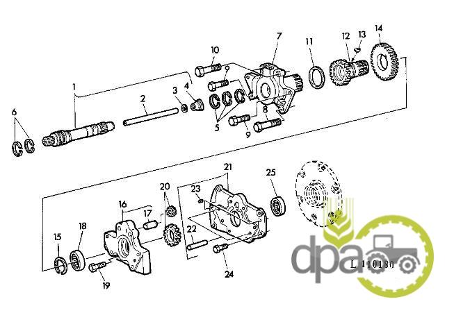 Set pinioane pompa ulei transmisie john deere AR39164