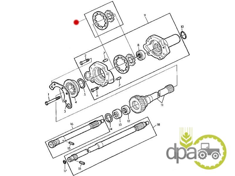 Set pinioane pompa ulei transmisie John Deere JD68435