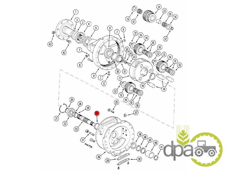 Simering ax planetar spate Case IH 0734309041