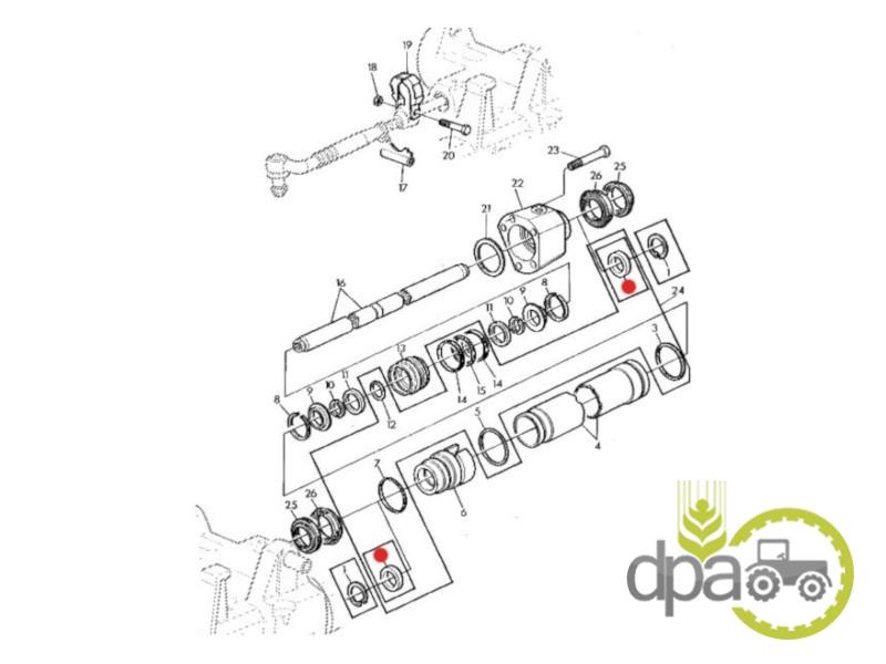 Simering cilindru directie John Deere AL38088